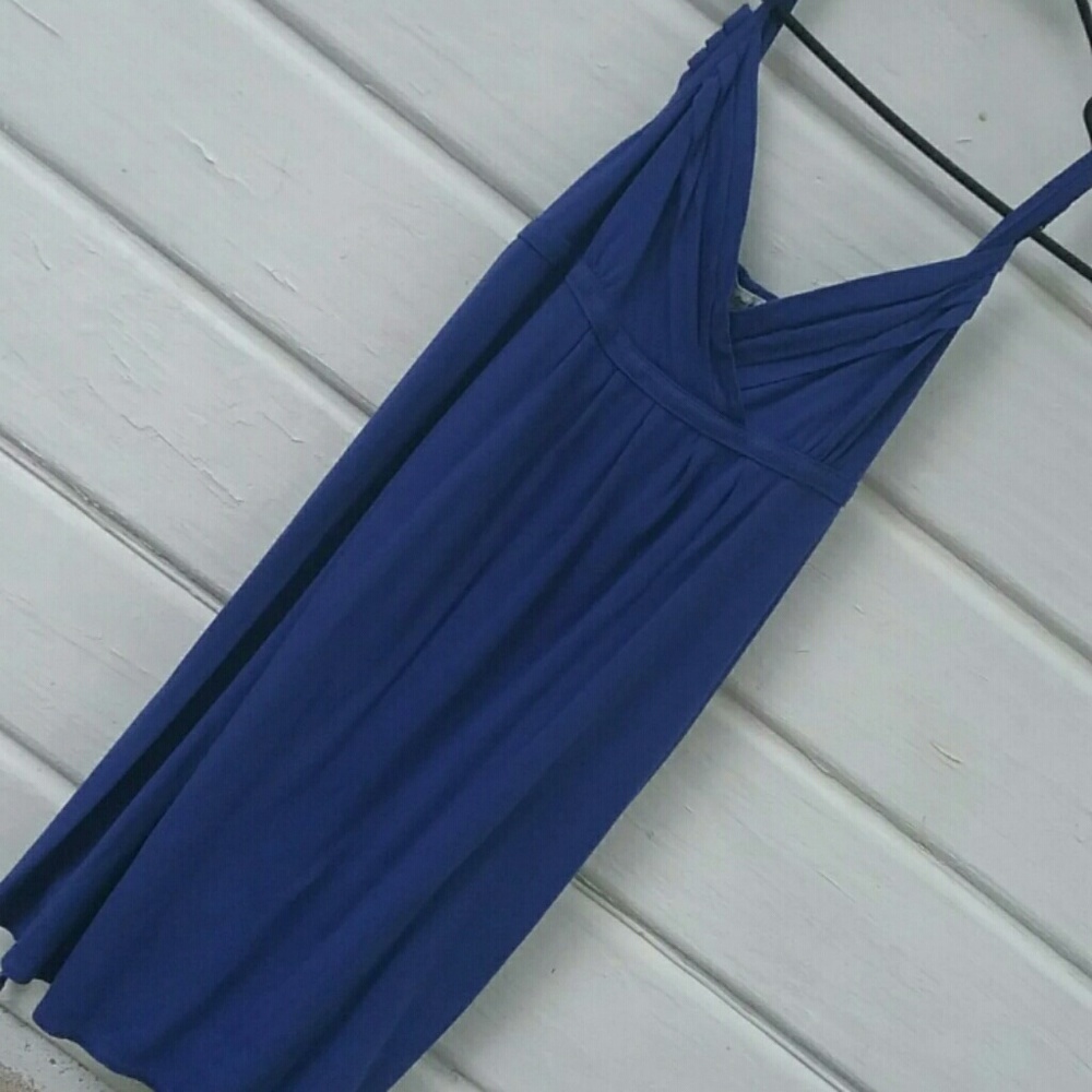 Blue spaghetti strap dress